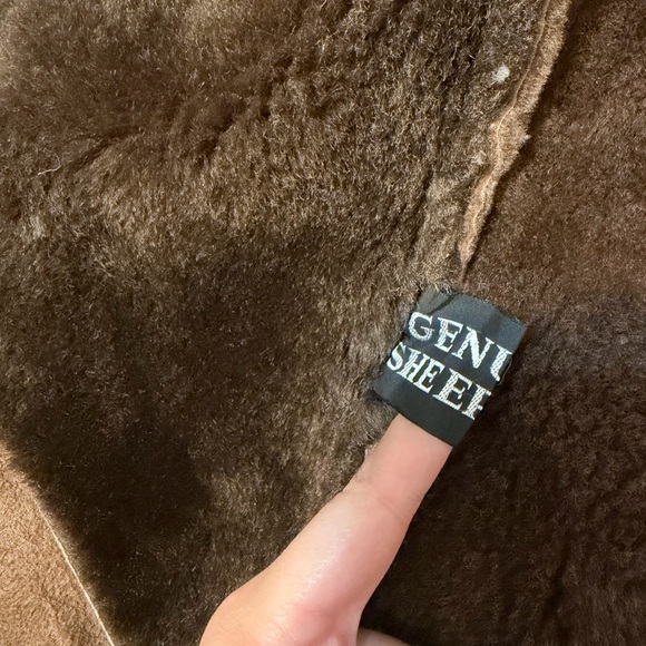 100% genuine sheepskin shearling vintage jacket - Picture 6 of 10